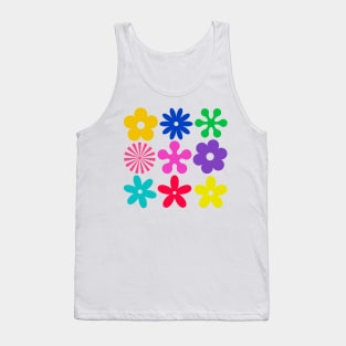 Retro Flower Print Tank Top